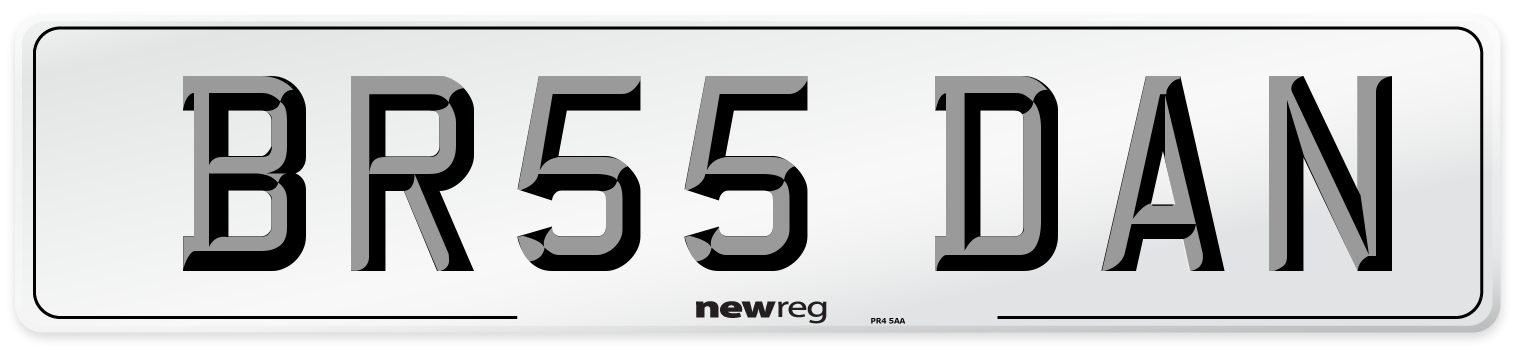 BR55 DAN Number Plate from New Reg